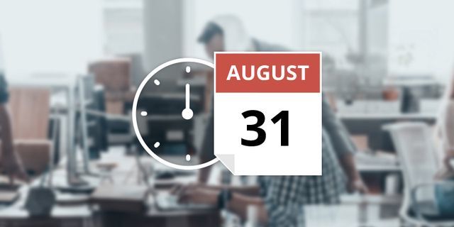 8月31日にFBS財務部門の営業時間変更のお知らせ